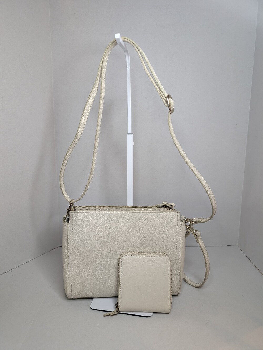 🐚 Lo&Sons The Pearl Trio Convertible Crossbody Bag + Mallorca Wallet Ivory 🐚